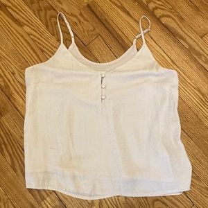 A New Day | Light Pink Animal Print V-Neck Button Camisole | Size S